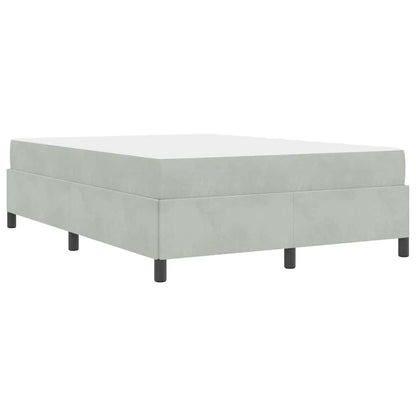 vidaXL Bettrahmen mit Matratze Hellgrau 160 x 200 cm Stoff