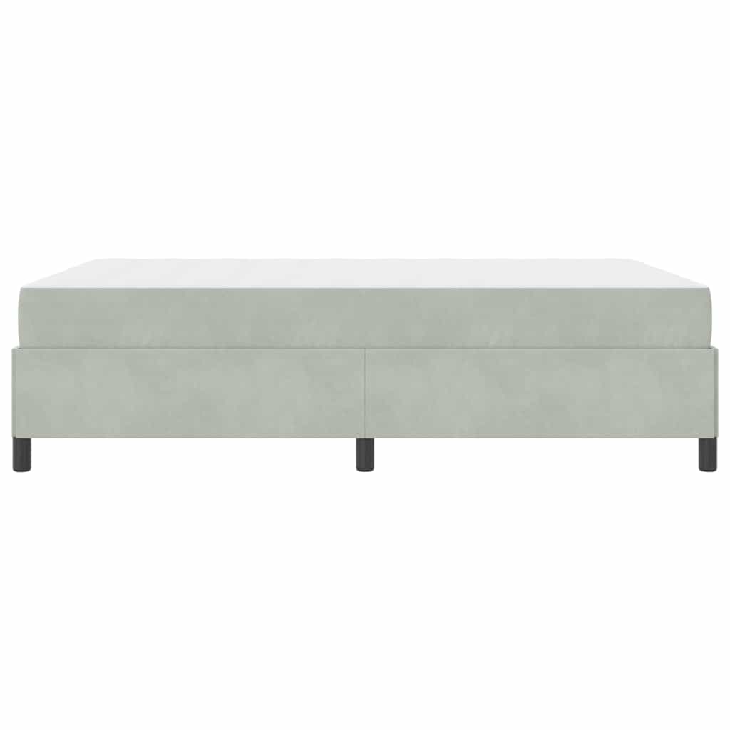 vidaXL Bettrahmen mit Matratze Hellgrau 160 x 200 cm Stoff