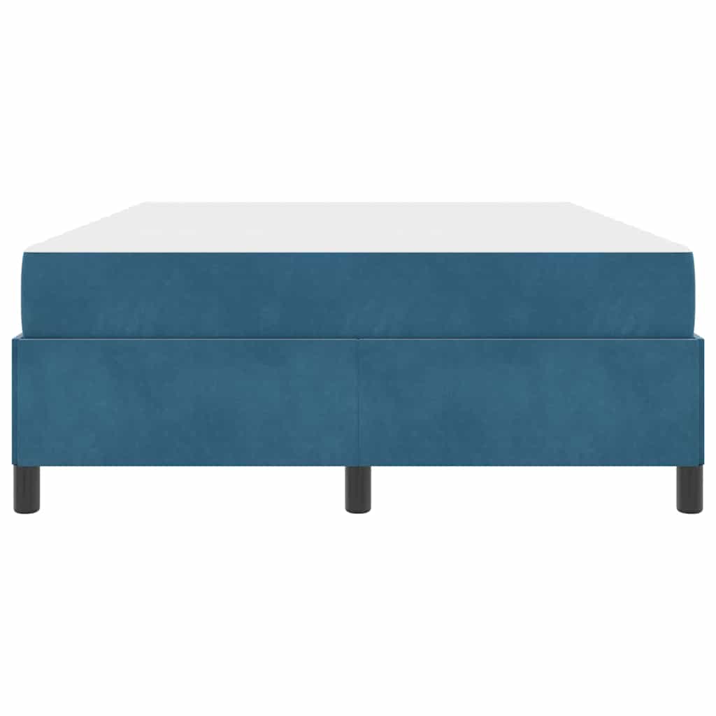 Bettrahmen mit Matratze Dunkelblau 160 x 200 cm Stoff