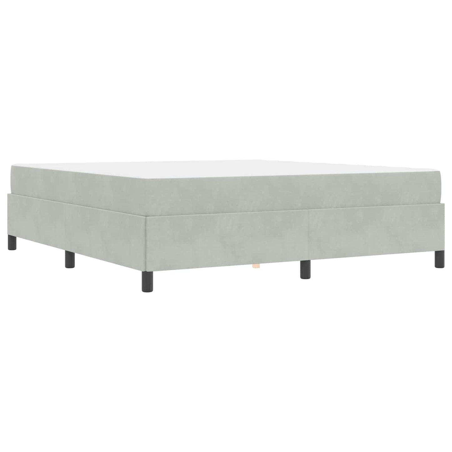 vidaXL Bettrahmen mit Matratze Hellgrau 180 x 200 cm Stoff