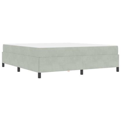 vidaXL Bettrahmen mit Matratze Hellgrau 180 x 200 cm Stoff