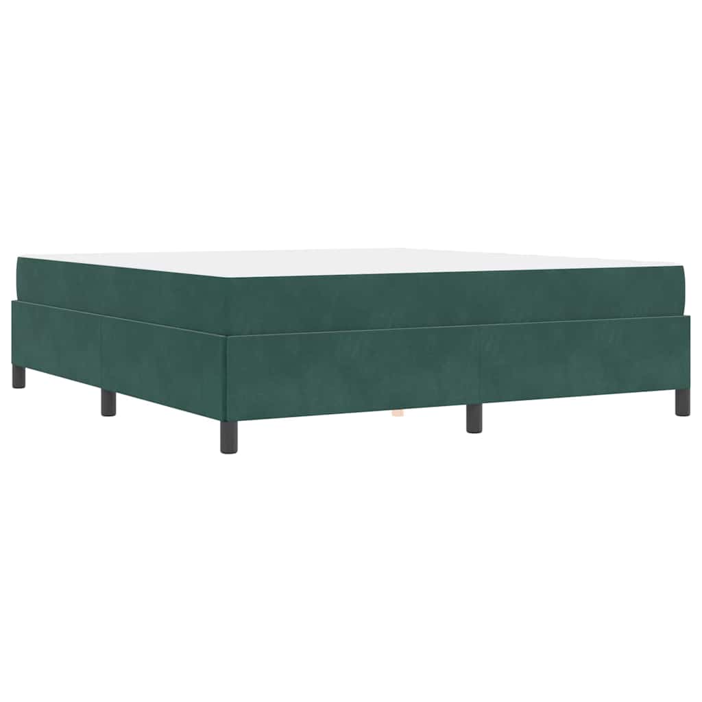 Bettrahmen mit Matratze Dunkelgrün 180 x 200 cm Stoff