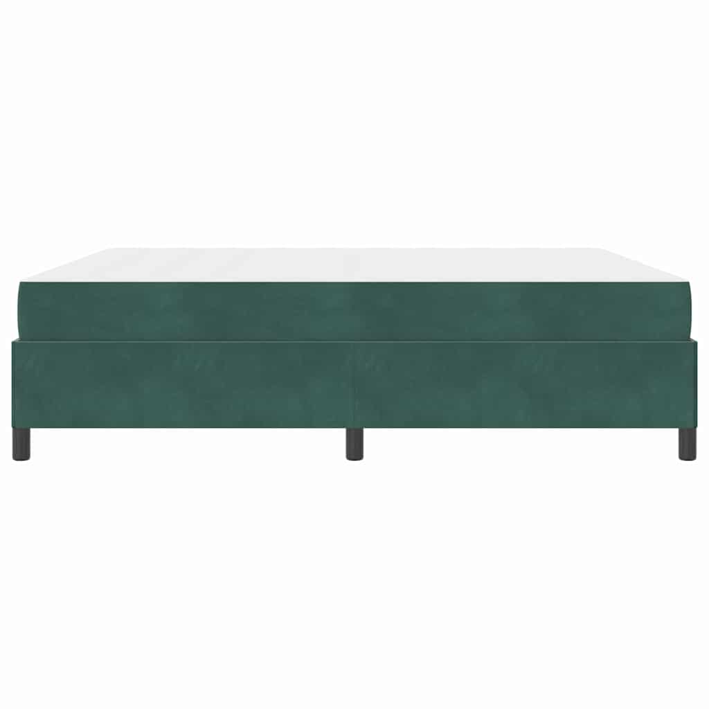Bettrahmen mit Matratze Dunkelgrün 180 x 200 cm Stoff