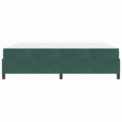 Bettrahmen mit Matratze Dunkelgrün 180 x 200 cm Stoff