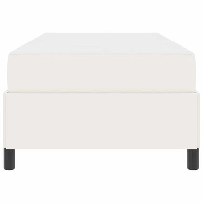 Bettrahmen mit Matratze Creme 90 x 190 cm Stoff