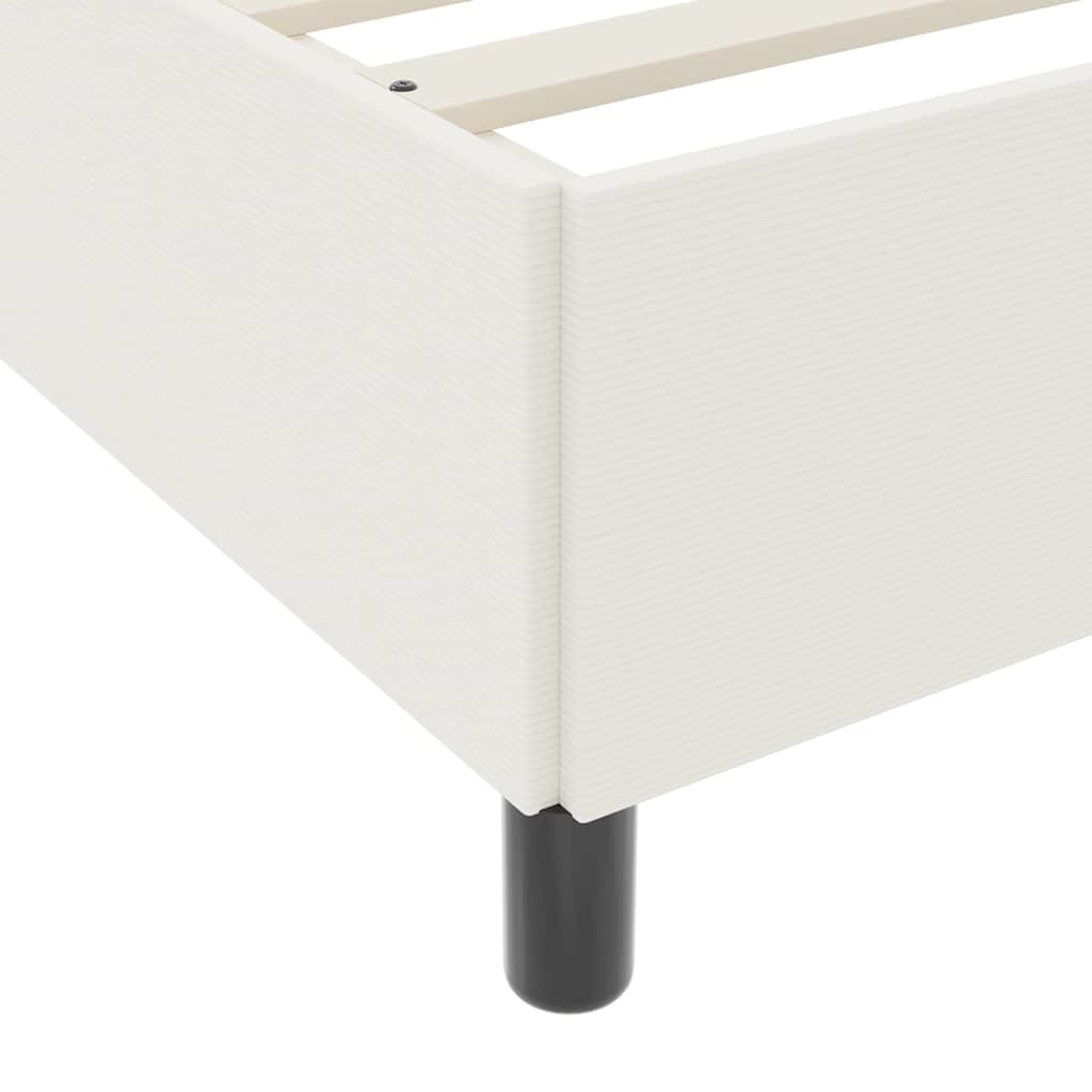 vidaXL Bettrahmen mit Matratze Creme 120 x 190 cm Stoff