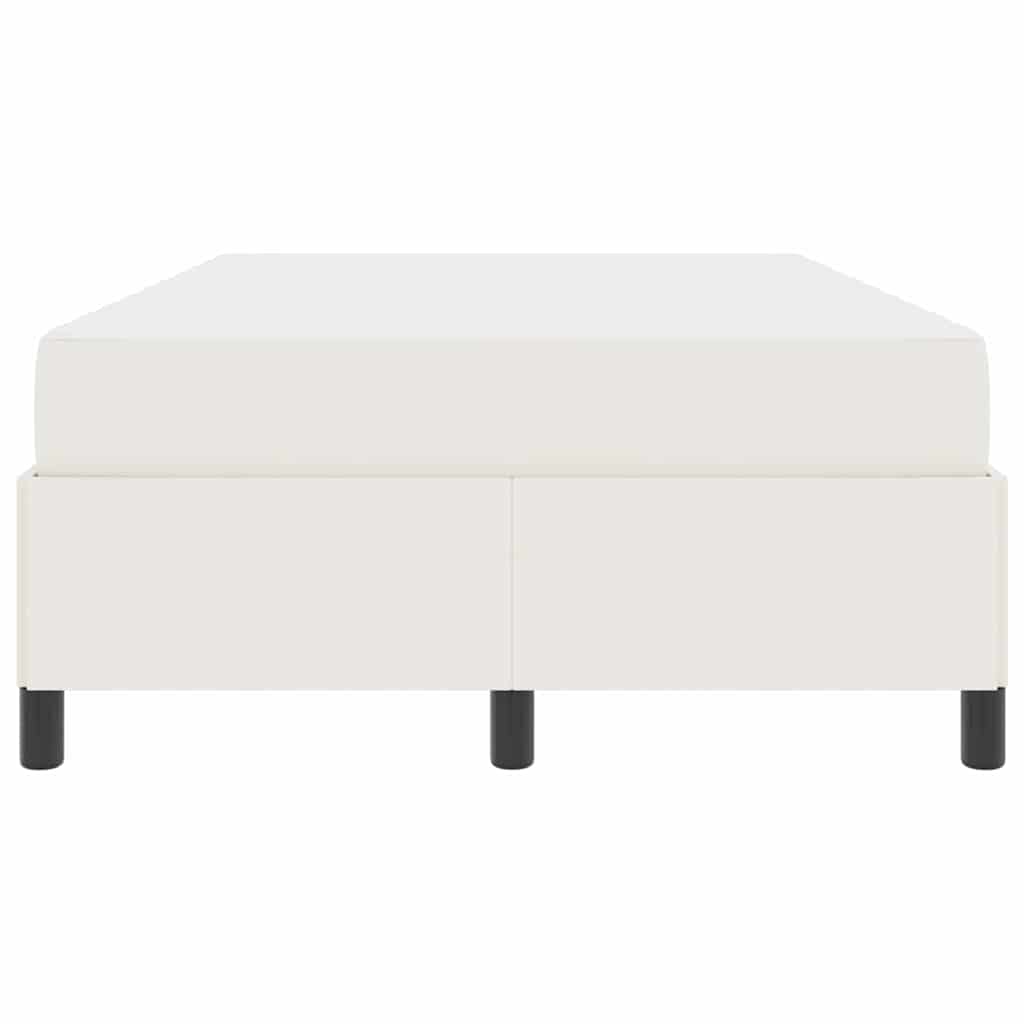 vidaXL Bettrahmen mit Matratze Creme 120 x 190 cm Stoff