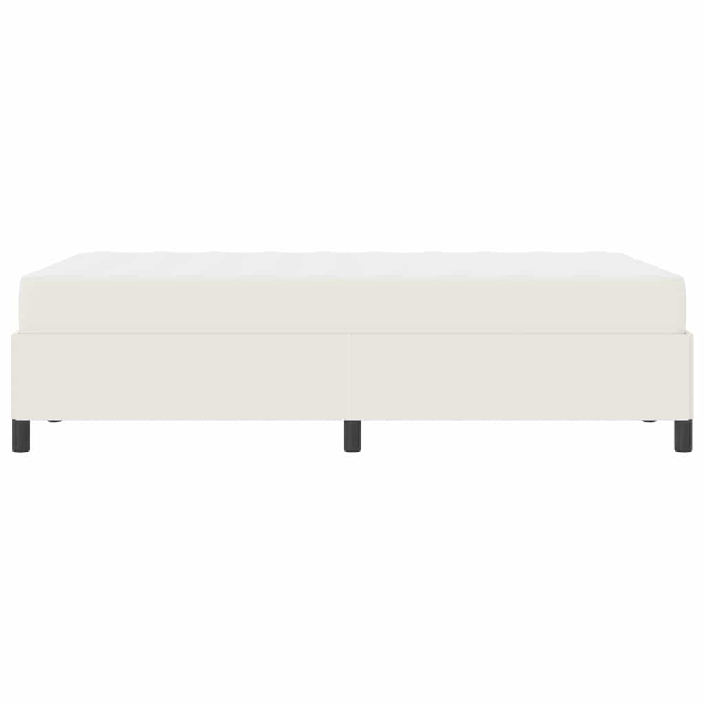 vidaXL Bettrahmen mit Matratze Creme 120 x 190 cm Stoff