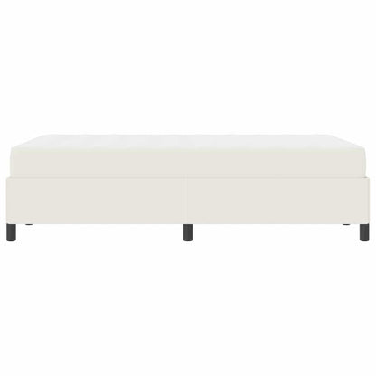 vidaXL Bettrahmen mit Matratze Creme 120 x 190 cm Stoff