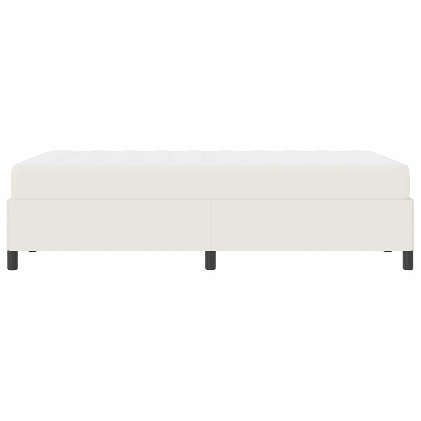 Bettrahmen mit Matratze Creme 120 x 200 cm Stoff