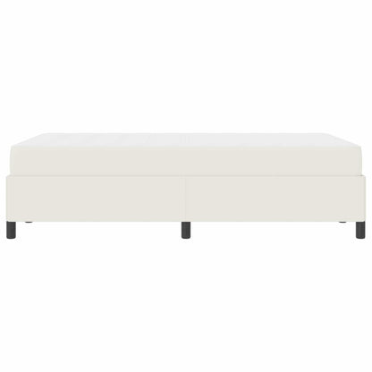 Bettrahmen mit Matratze Creme 120 x 200 cm Stoff
