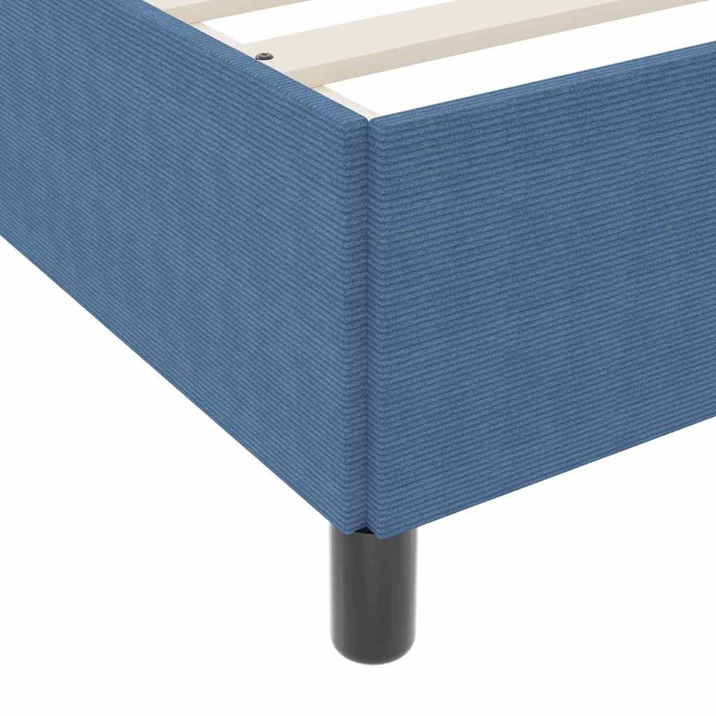 vidaXL Bettrahmen mit Matratze Blau 160 x 200 cm Stoff