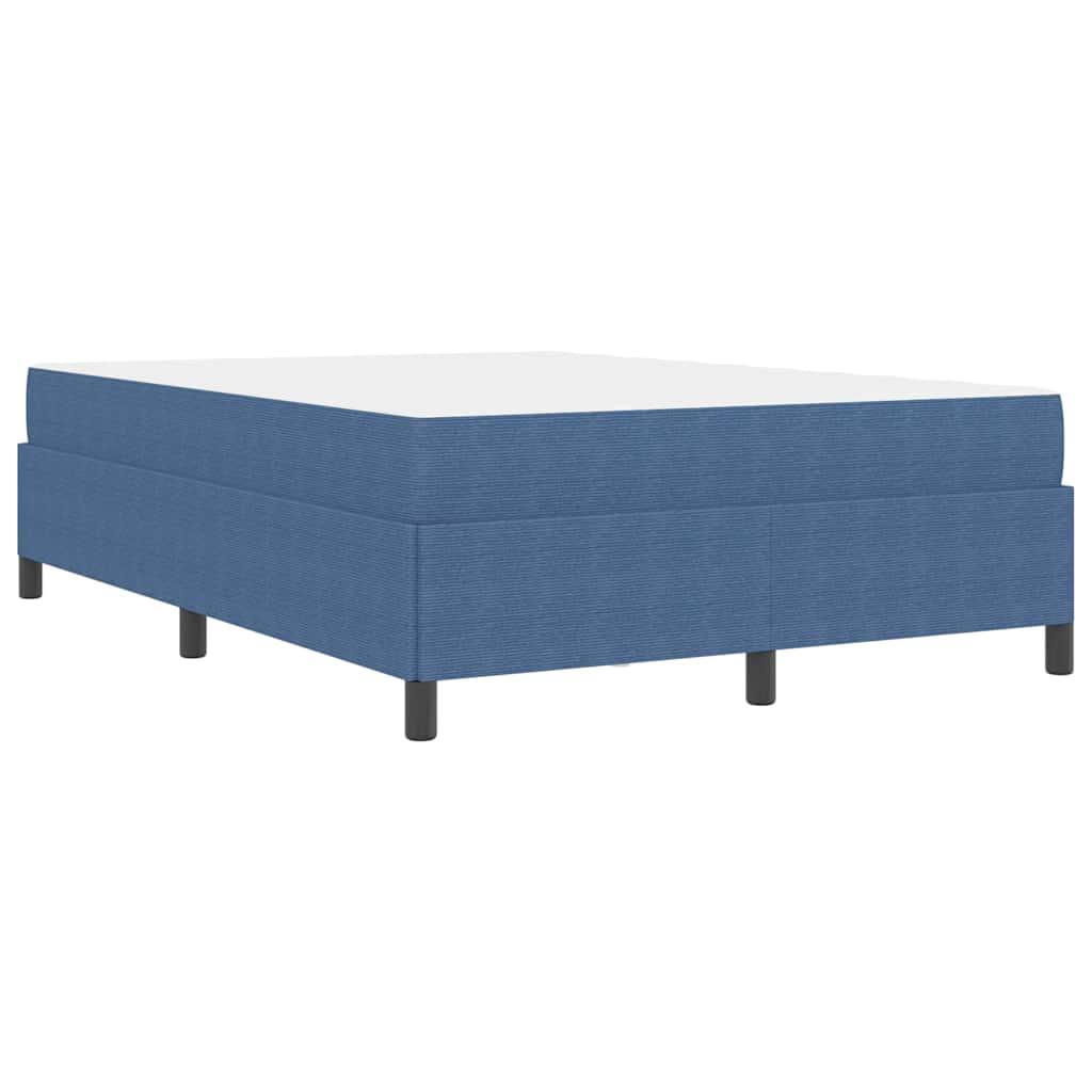 vidaXL Bettrahmen mit Matratze Blau 160 x 200 cm Stoff
