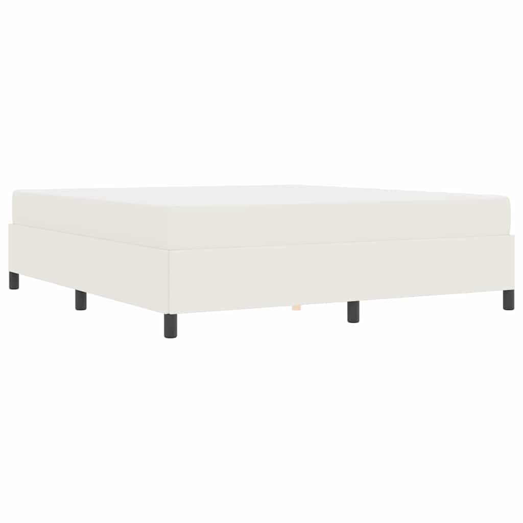 Bettrahmen mit Matratze Creme 180 x 200 cm Stoff