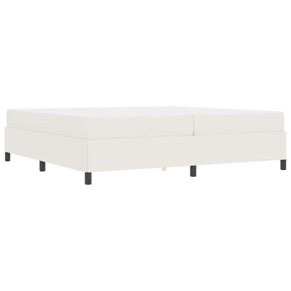 Bettrahmen mit Matratze Creme 200 x 200 cm Stoff