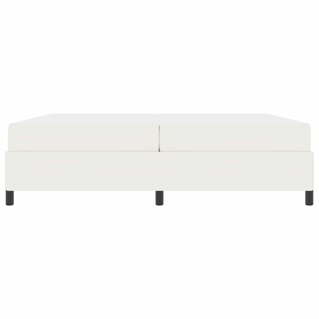 Bettrahmen mit Matratze Creme 200 x 200 cm Stoff