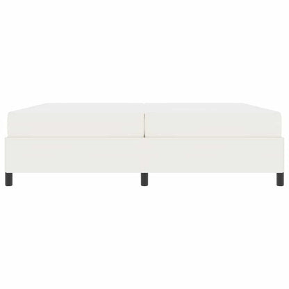 Bettrahmen mit Matratze Creme 200 x 200 cm Stoff