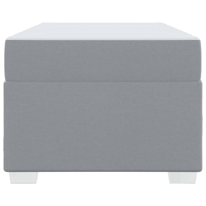 Bettrahmen mit Matratze Hellgrau 90 x 200 cm Stoff