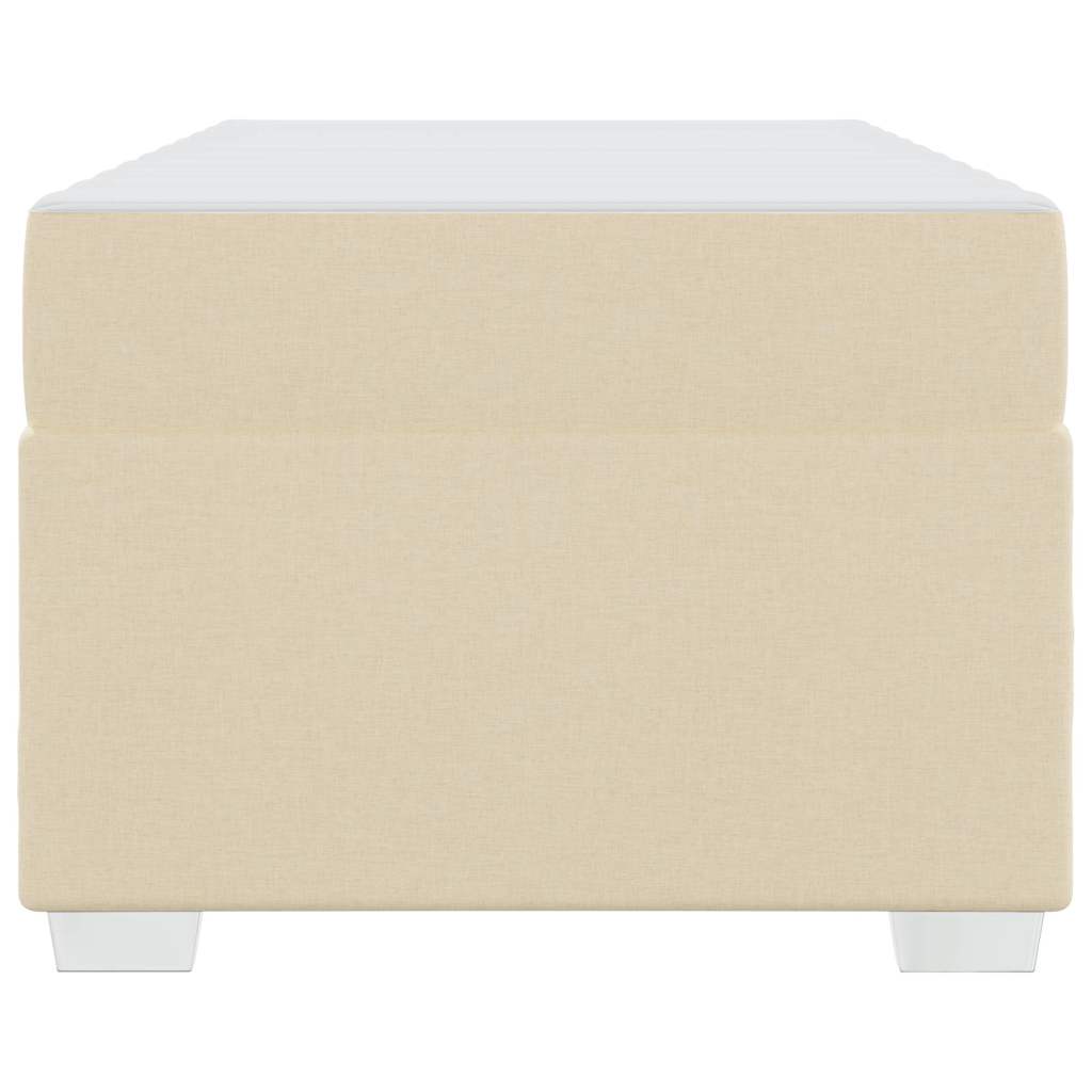 Bettrahmen mit Matratze Creme 90 x 200 cm Stoff