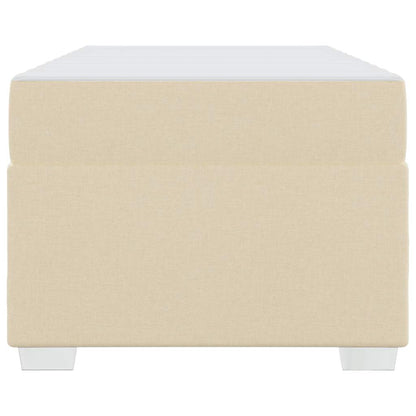 Bettrahmen mit Matratze Creme 90 x 200 cm Stoff