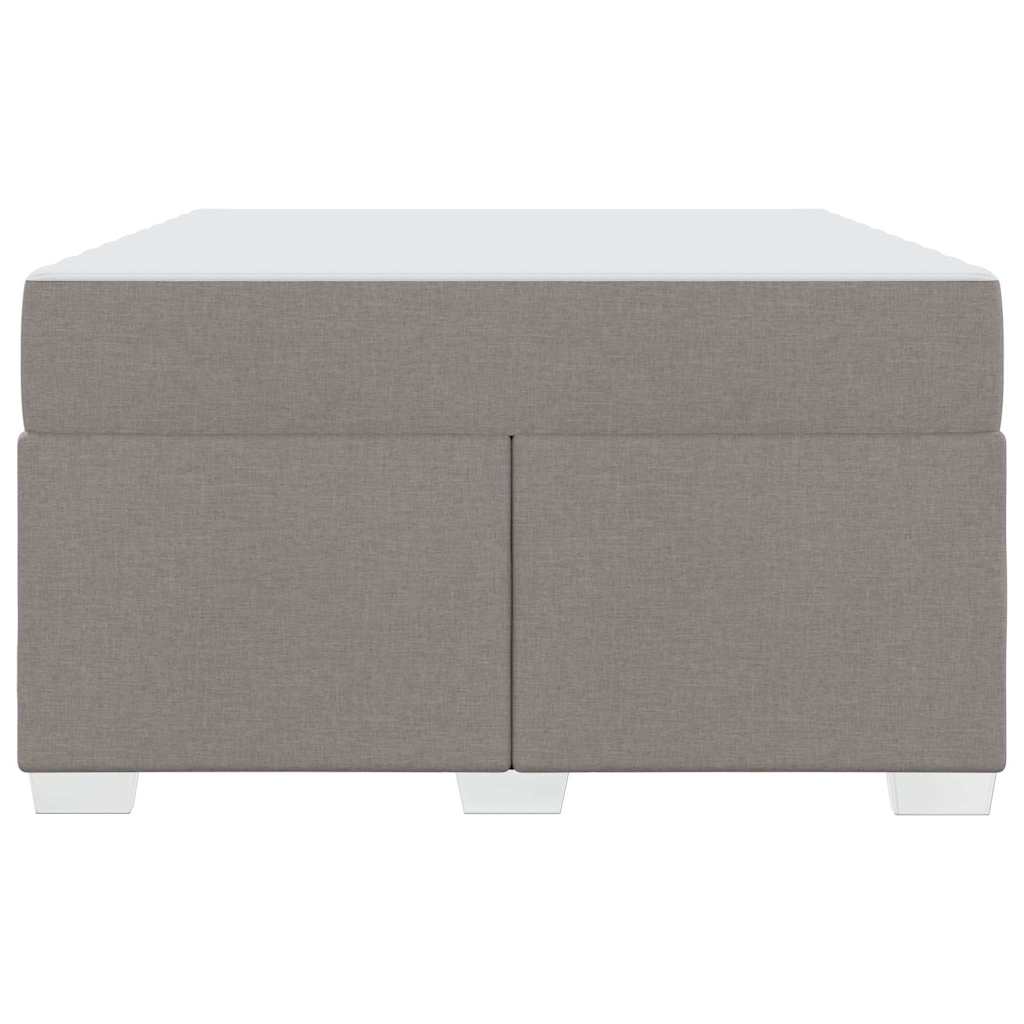 Bettrahmen mit Matratze Taupe 120 x 190 cm Stoff