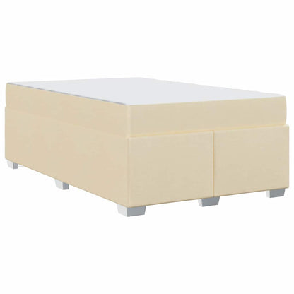 Bettrahmen mit Matratze Creme 120 x 200 cm Stoff