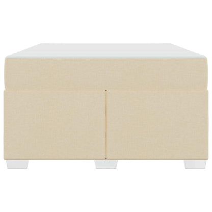 Bettrahmen mit Matratze Creme 120 x 200 cm Stoff