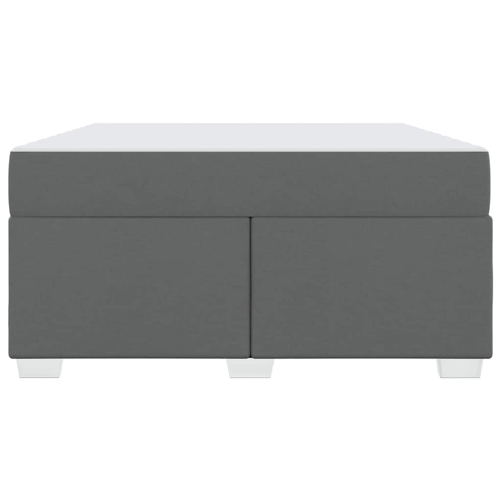 Bettrahmen mit Matratze Dunkelgrau 140 x 200 cm Stoff