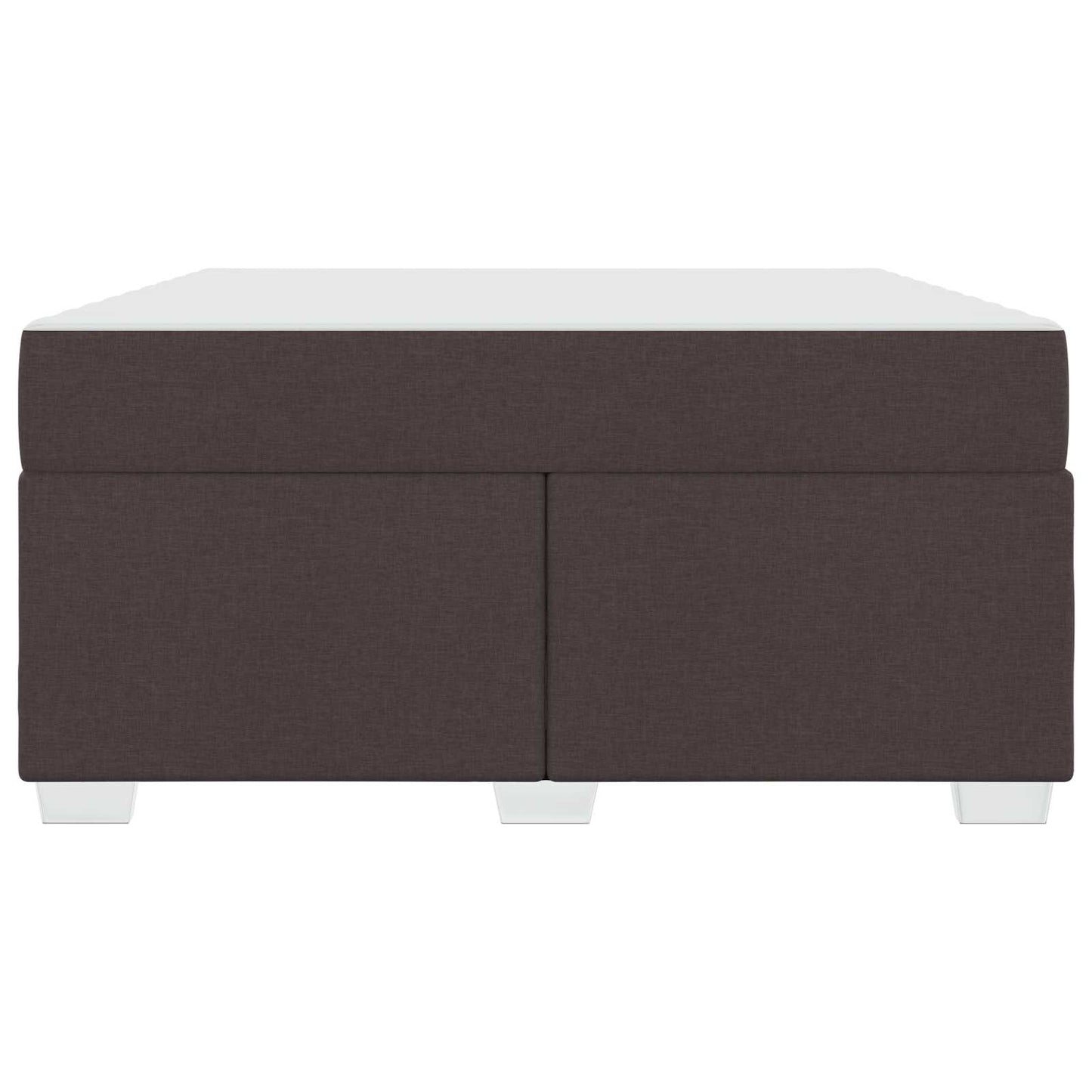 Bettrahmen mit Matratze Dunkelbraun 160 x 200 cm Stoff