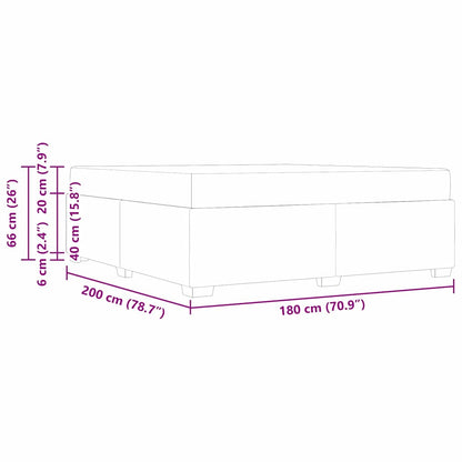 Bettrahmen mit Matratze Dunkelbraun 180 x 200 cm Stoff