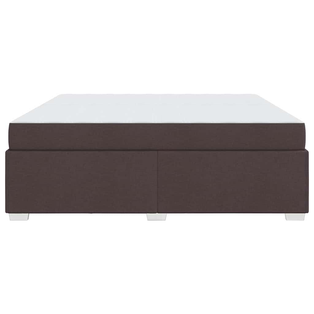Bettrahmen mit Matratze Dunkelbraun 200 x 200 cm Stoff