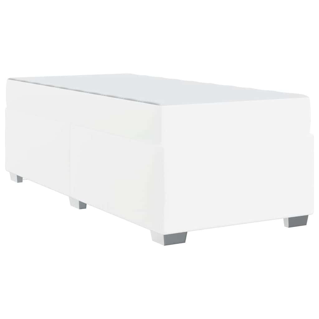 Bettrahmen mit Matratze Weiß 80 x 200 cm Stoff