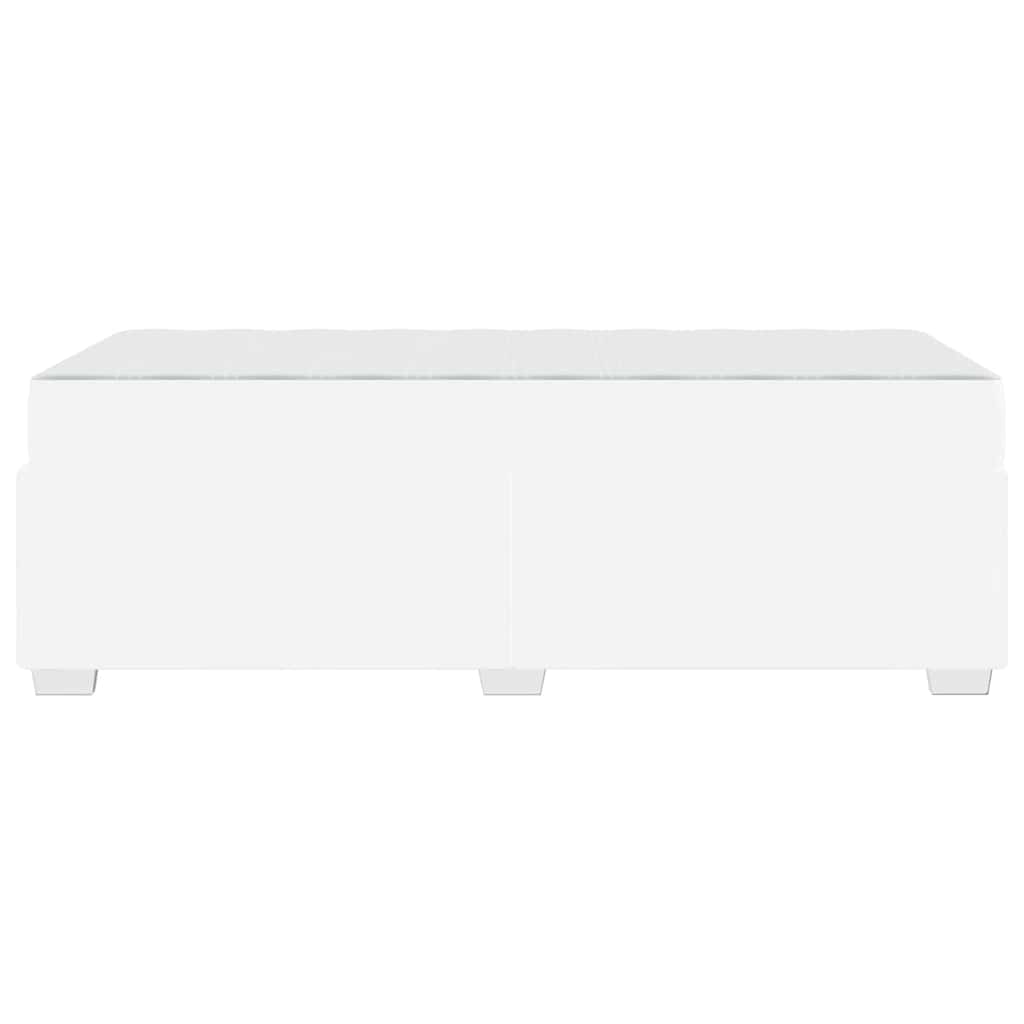 Bettrahmen mit Matratze Weiß 80 x 200 cm Stoff