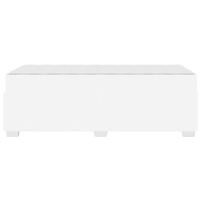 Bettrahmen mit Matratze Weiß 80 x 200 cm Stoff