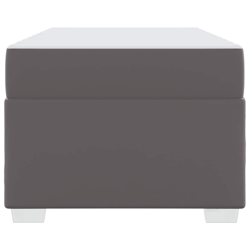 Bettrahmen mit Matratze Grau 80 x 200 cm Stoff