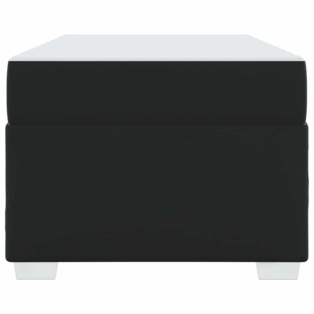 Bettrahmen mit Matratze Schwarz 90 x 190 cm Stoff