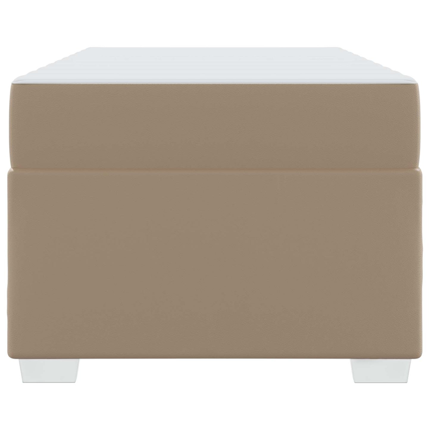 Bettrahmen mit Matratze Cappuccino 90 x 200 cm Stoff