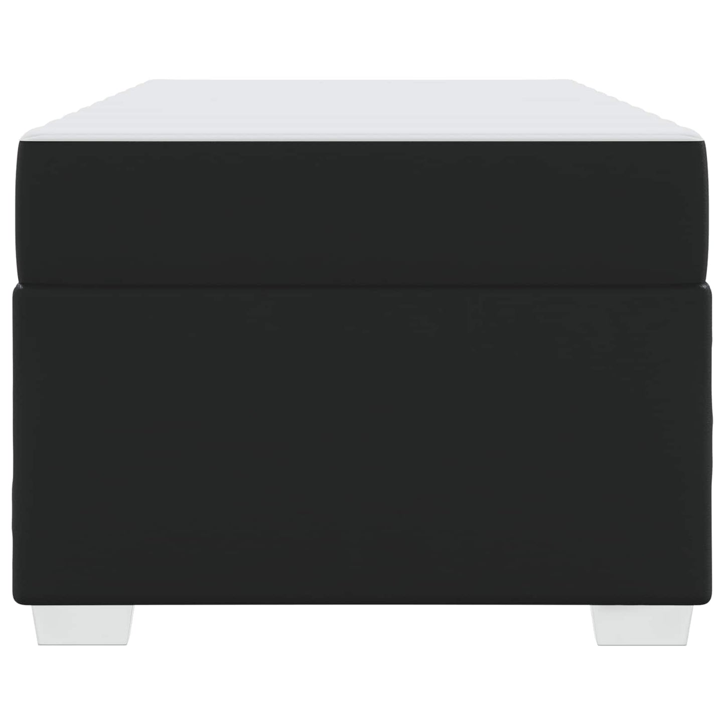 Bettrahmen mit Matratze Schwarz 100 x 200 cm Stoff