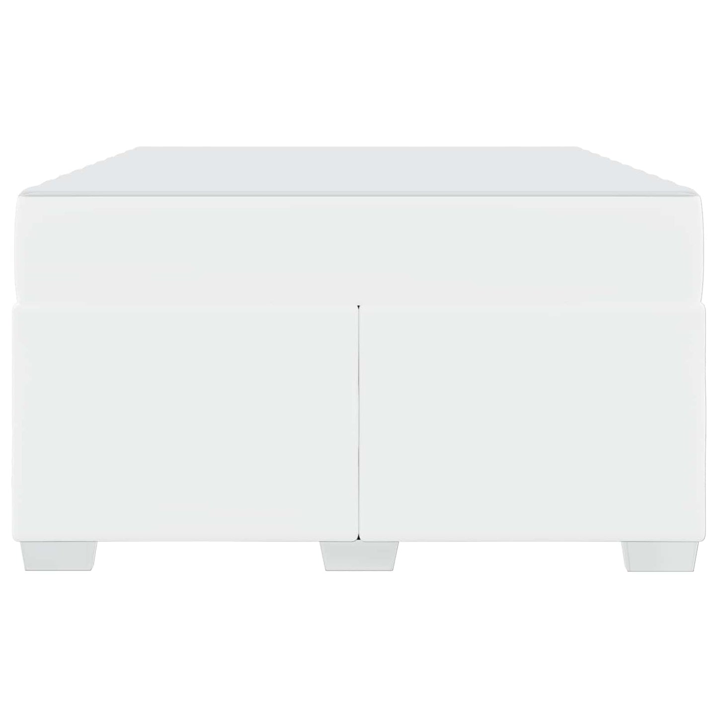 Bettrahmen mit Matratze Weiß 120 x 190 cm Stoff