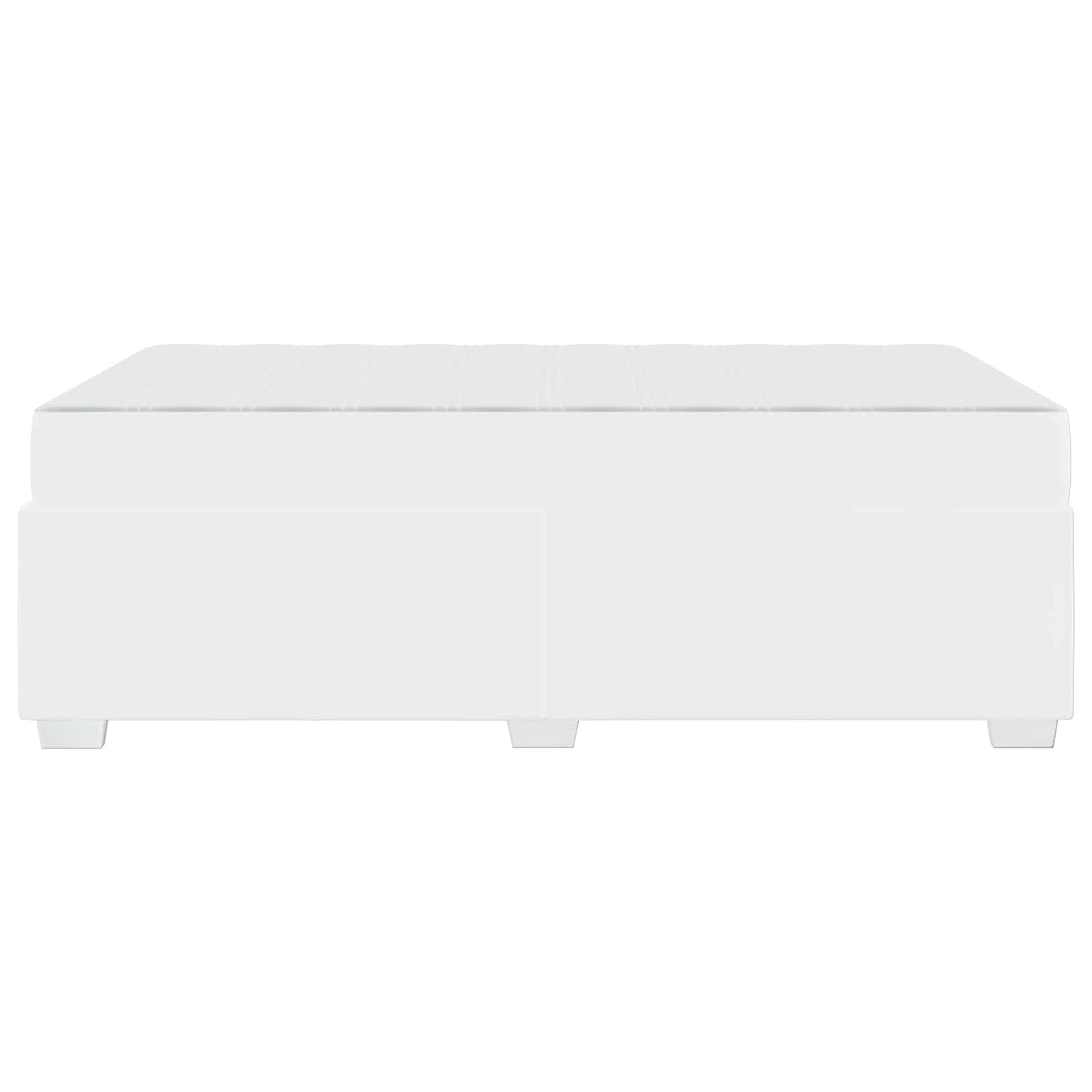 Bettrahmen mit Matratze Weiß 120 x 190 cm Stoff