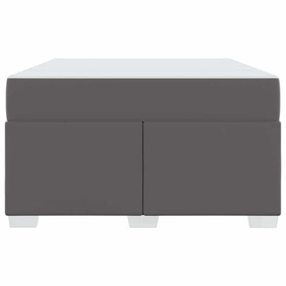 Bettrahmen mit Matratze Grau 120 x 190 cm Stoff