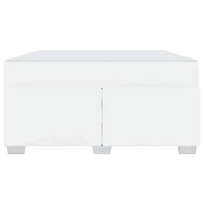 Bettrahmen mit Matratze Weiß 140 x 200 cm Stoff