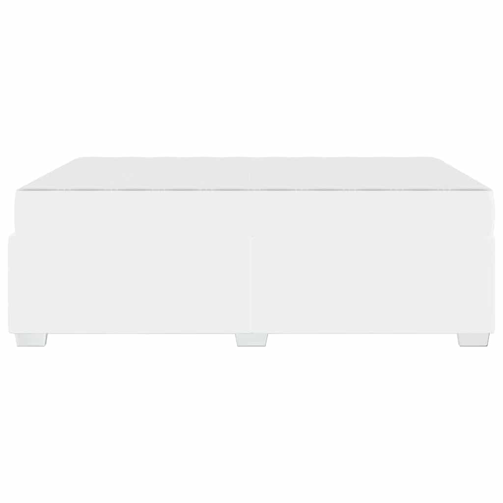 Bettrahmen mit Matratze Weiß 140 x 200 cm Stoff