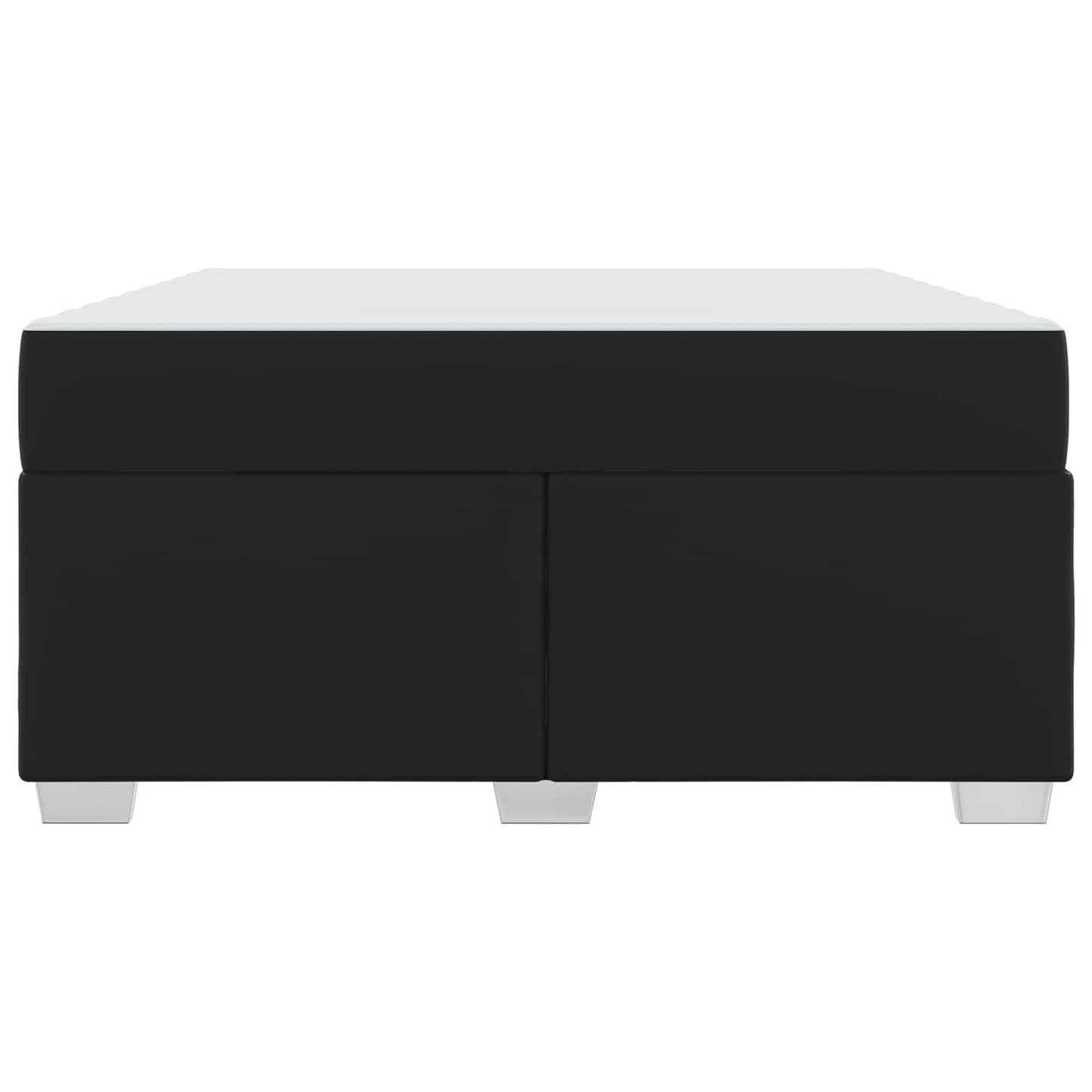 Bettrahmen mit Matratze Schwarz 160 x 200 cm Stoff