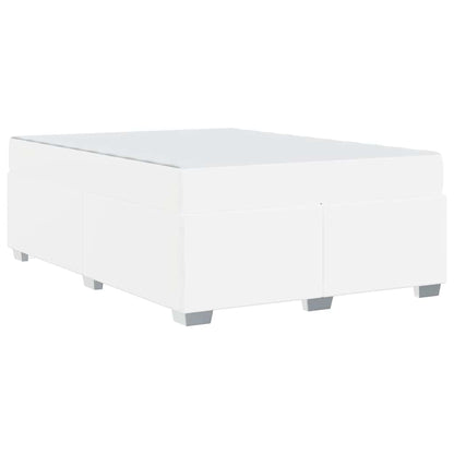 Bettrahmen mit Matratze Weiß 160 x 200 cm Stoff