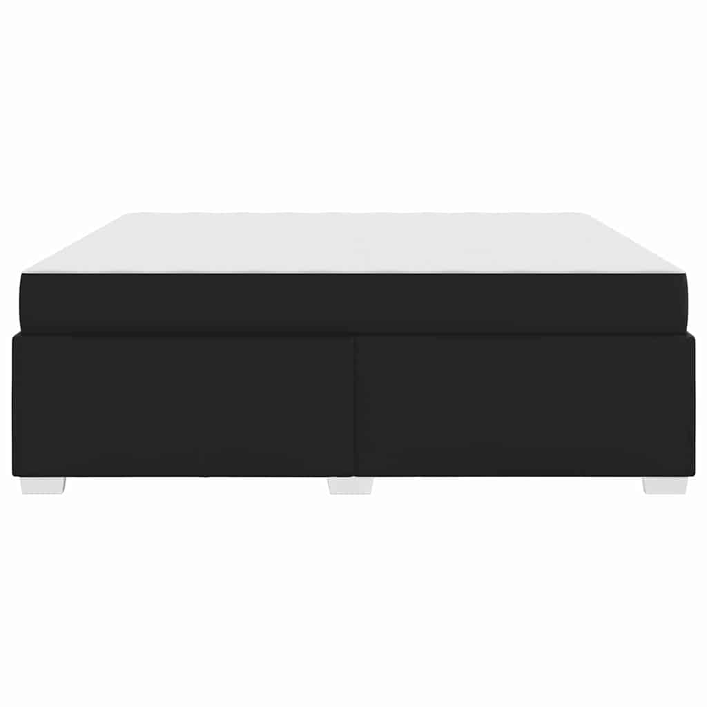 Bettrahmen mit Matratze Schwarz 180 x 200 cm Stoff