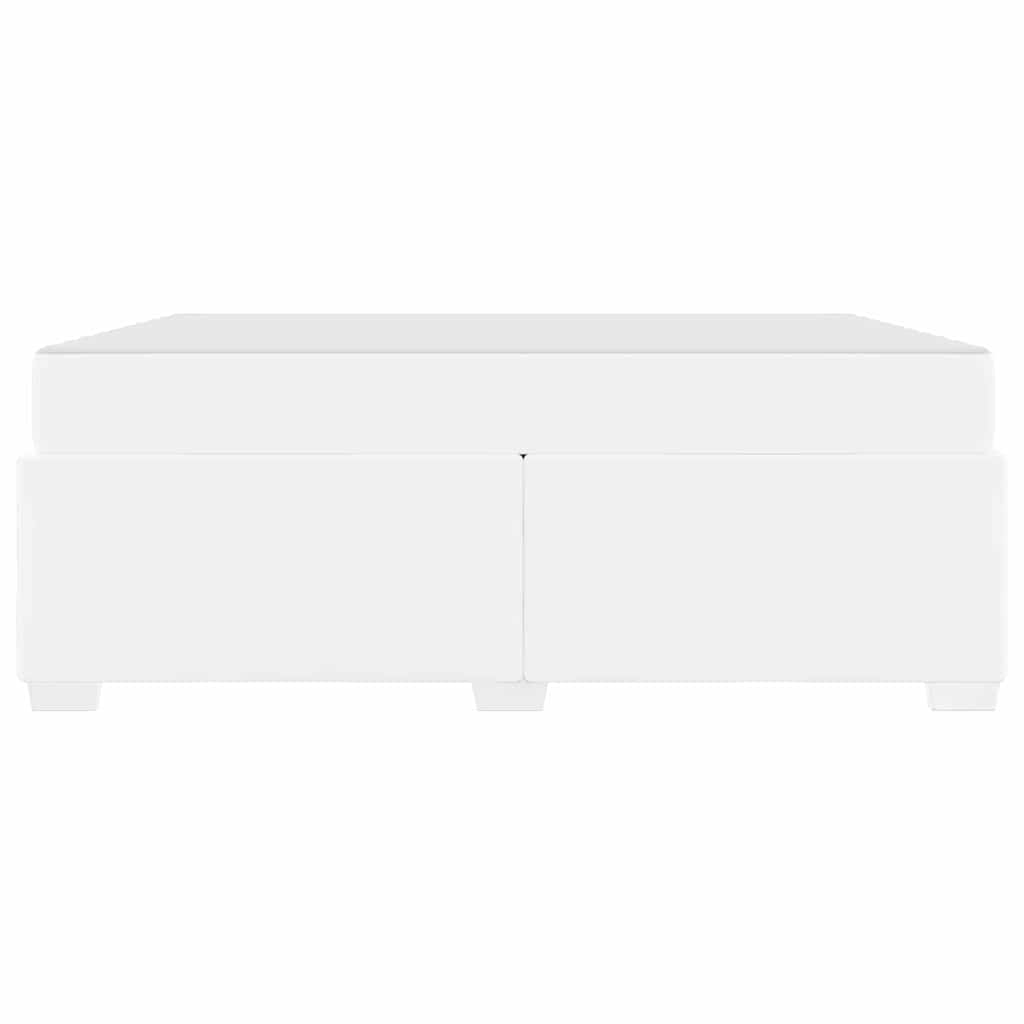 Bettrahmen mit Matratze Weiß 180 x 200 cm Stoff