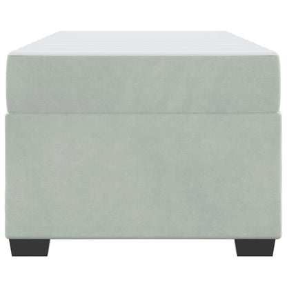 Bettrahmen mit Matratze Hellgrau 100 x 200 cm Stoff