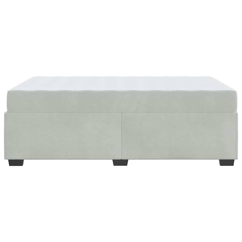 Bettrahmen mit Matratze Hellgrau 120 x 190 cm Stoff