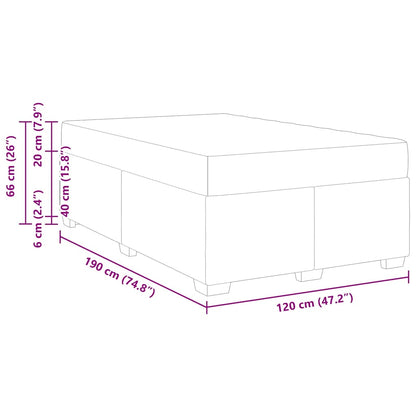 Bettrahmen mit Matratze Rosa 120 x 190 cm Stoff